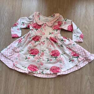 SweetHoney Pink Floral Kids Dress